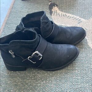 Blowfish Black Ankle Boots with Buckle Detail